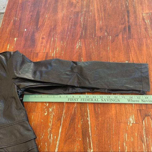 SOLD——WISHFUL PARK Black Leather Jacket (Juniors) - Picture 6 of 11